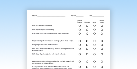screenshot of paper survey