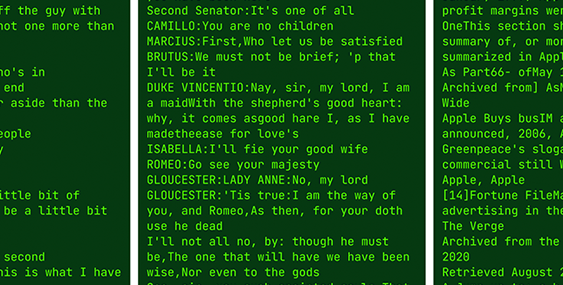 sample of Marvel-themed text outputs from youth-designed generative language models